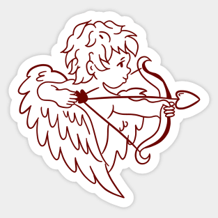 baby cupid throwing arrows Sticker